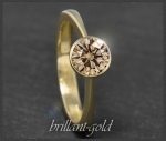 Gold Ring mit 0,71ct Brillant, champagner & VS1